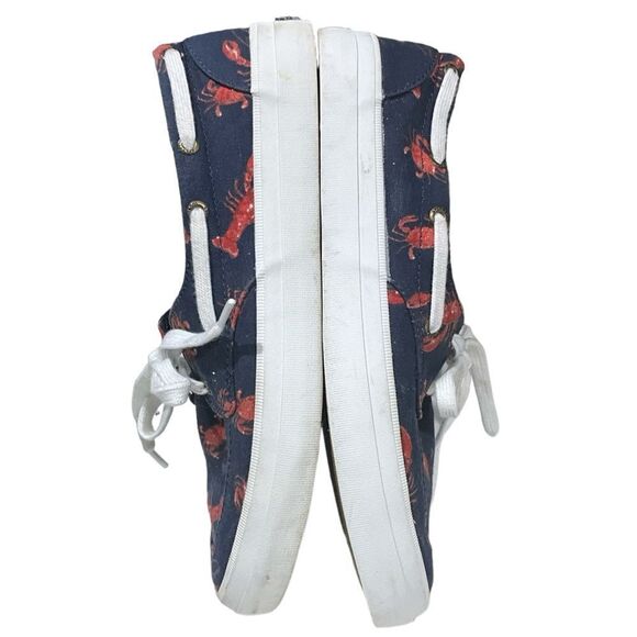 SPERRY Women’s Sz 8 Top-Sider Crest Navy Shoes Lobster/Crab Theme Boating Shoes - Picture 7 of 13